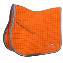 Schockemohle Neo Star Pad With Logo Jumping Saddle Pad Orange-Grey