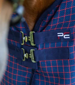 Premier Equine 3D Waffle Cooler Rug Navy -PREMIER EQUINE 3D Waffle Cooler Navy Check 3