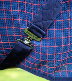 Premier Equine 3D Waffle Cooler Rug Navy -PREMIER EQUINE 3D Waffle Cooler Navy Check 4