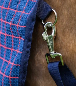 Premier Equine 3D Waffle Cooler Rug Navy -PREMIER EQUINE 3D Waffle Cooler Navy Check 6