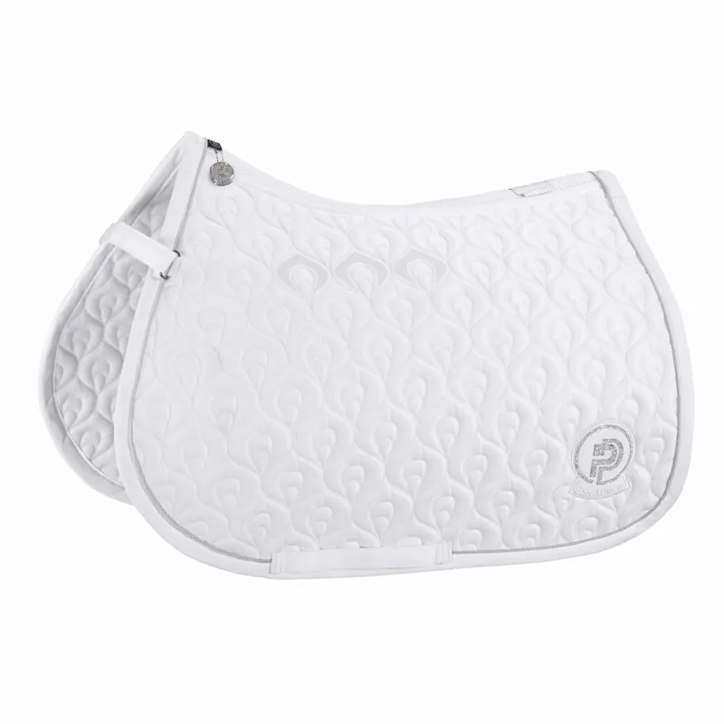 Eskadron Platinum Pure Highgloss Peacock Saddle Cloth White 2 Eskadron Platinum Pure Highgloss Peacock Saddle Cloth White - Image 2