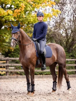 LeMieux Soft Shell Anti Slip Dressage Pad Navy -PREMIER EQUINE 3n6a1504 copy