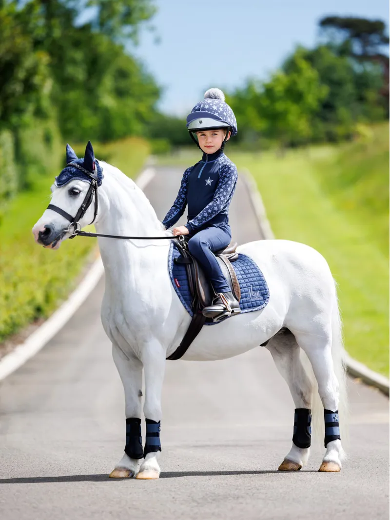 LeMieux Mini Brushing Boots Indigo 2 LeMieux Mini Brushing Boots Indigo - Image 2