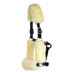 KM Elite Lambswool Headstall Set Black