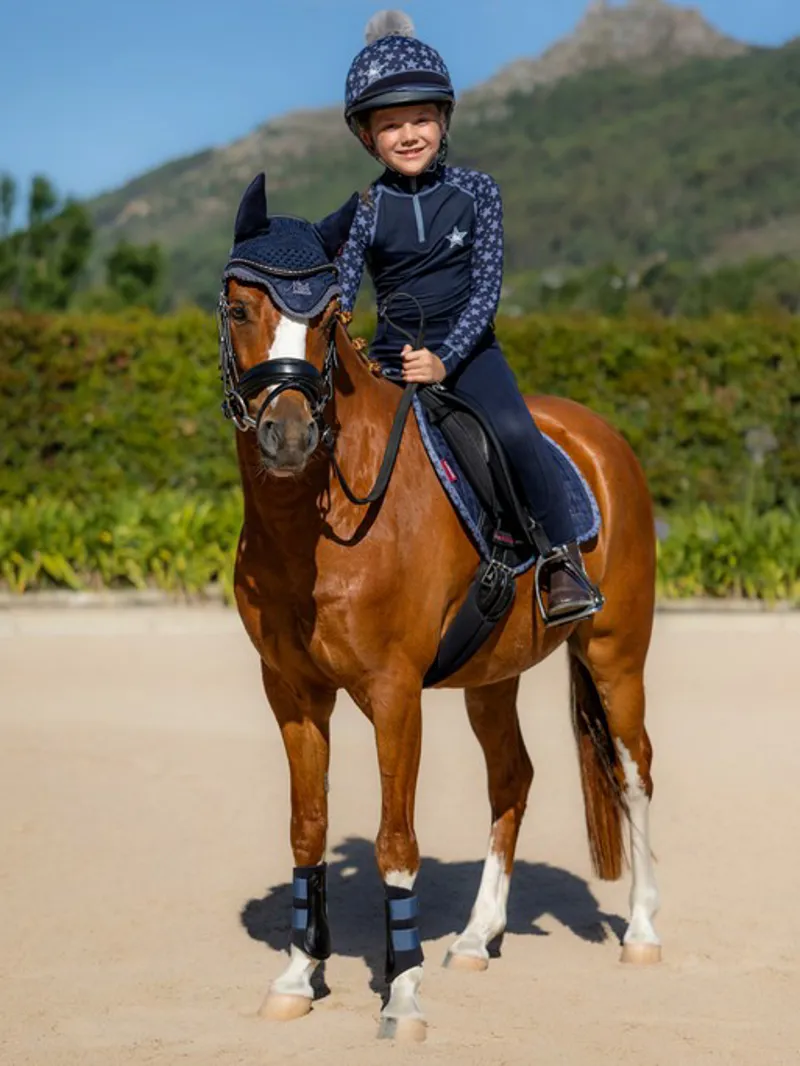 LeMieux Mini Fly Hood Indigo 2 LeMieux Mini Fly Hood Indigo - Image 2