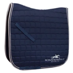 Schockemohle Dynamite Dressage With Logo Saddle Pad Navy-Stone