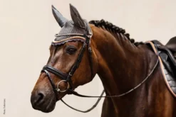 Schockemohle Dynamite Fly Veil Grey Melange-Orange -PREMIER EQUINE 92 1740 00033 DynamiteFlyVeil greymelange img2125dwAOSc0kgVPsD