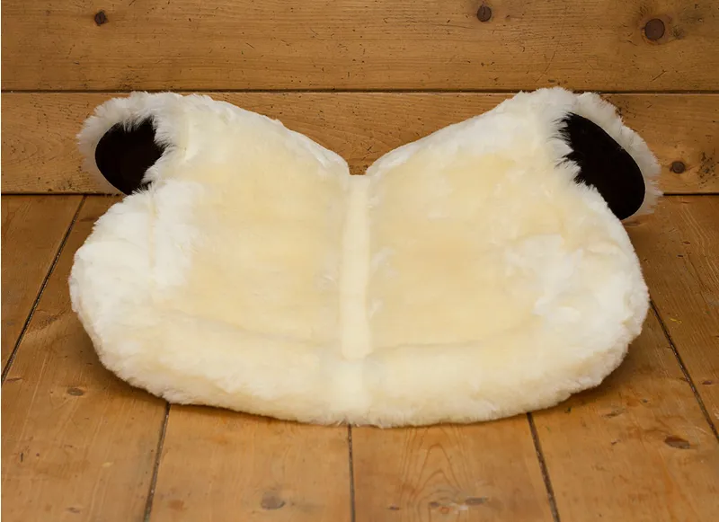 ThinLine Sheepskin Comfort Half Pad- Natural Black/ Natural 4 ThinLine Sheepskin Comfort Half Pad- Natural Black/ Natural - Image 4