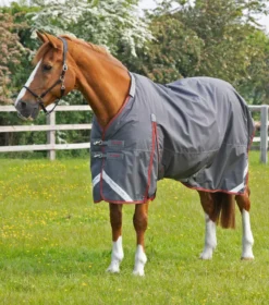Premier Equine Buster 150g Turnout With Classic Neck Cover Grey -PREMIER EQUINE AW21 Buster 150 Grey 3