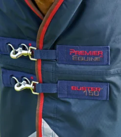 Premier Equine Buster 150g Turnout With Classic Neck Cover Navy -PREMIER EQUINE AW21 Buster 150 Navy 4