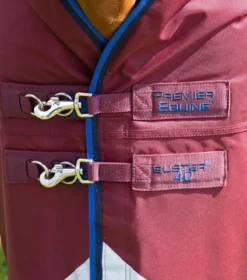 Premier Equine Buster 40g Turnout With Classic Neck Cover Burgundy -PREMIER EQUINE AW21 Buster40 Burgundy 4