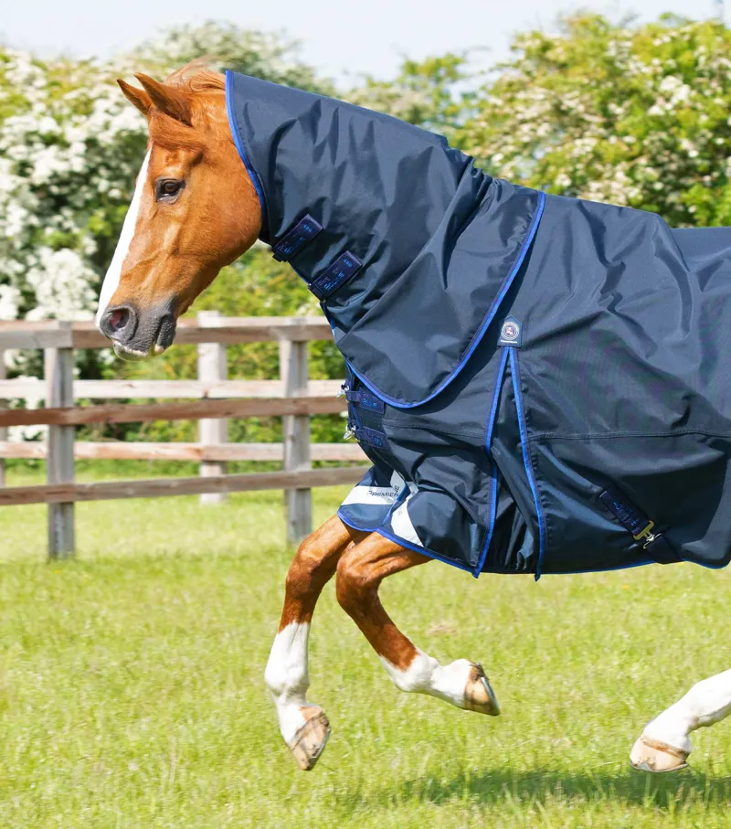 Premier Equine Buster 40g Turnout With Classic Neck Cover Navy 2 Premier Equine Buster 40g Turnout With Classic Neck Cover Navy - Image 2