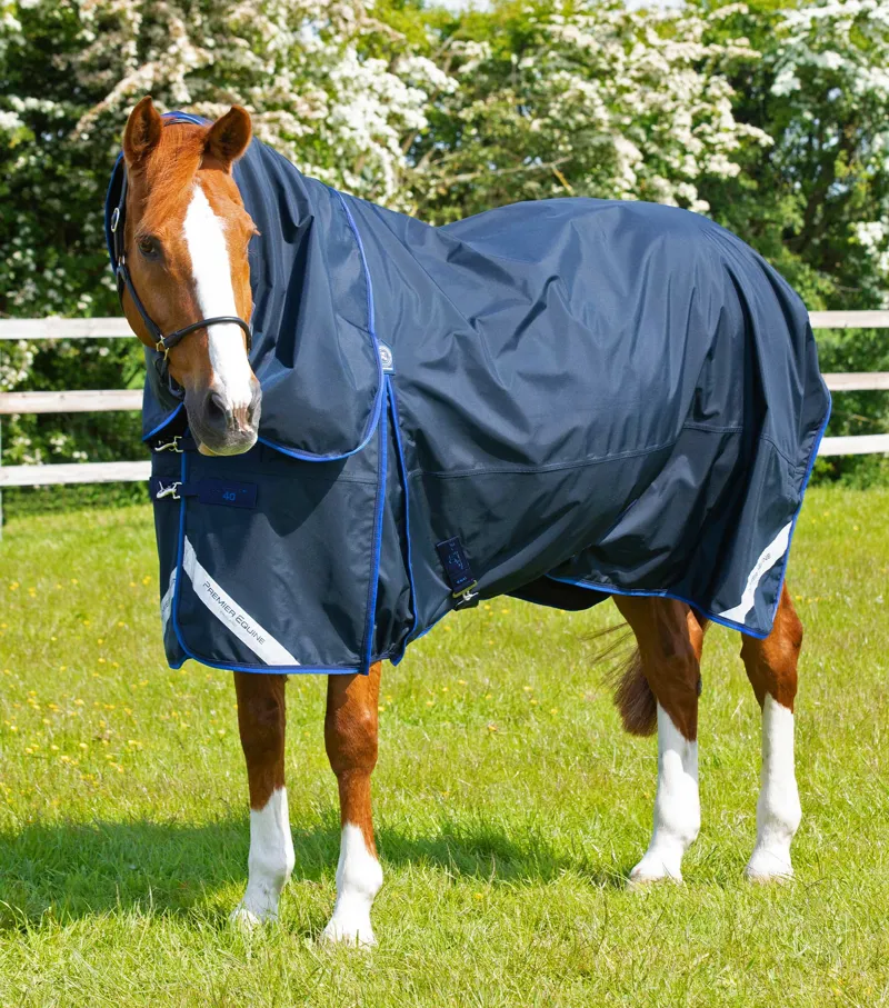 Premier Equine Buster 40g Turnout With Classic Neck Cover Navy 3 Premier Equine Buster 40g Turnout With Classic Neck Cover Navy - Image 3