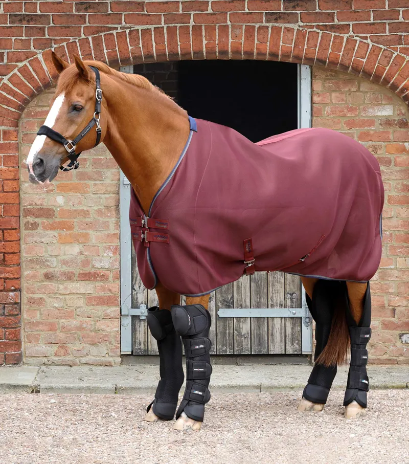 Premier Equine Airflow Cooler Rug Burgundy 1 Premier Equine Airflow Cooler Rug Burgundy
