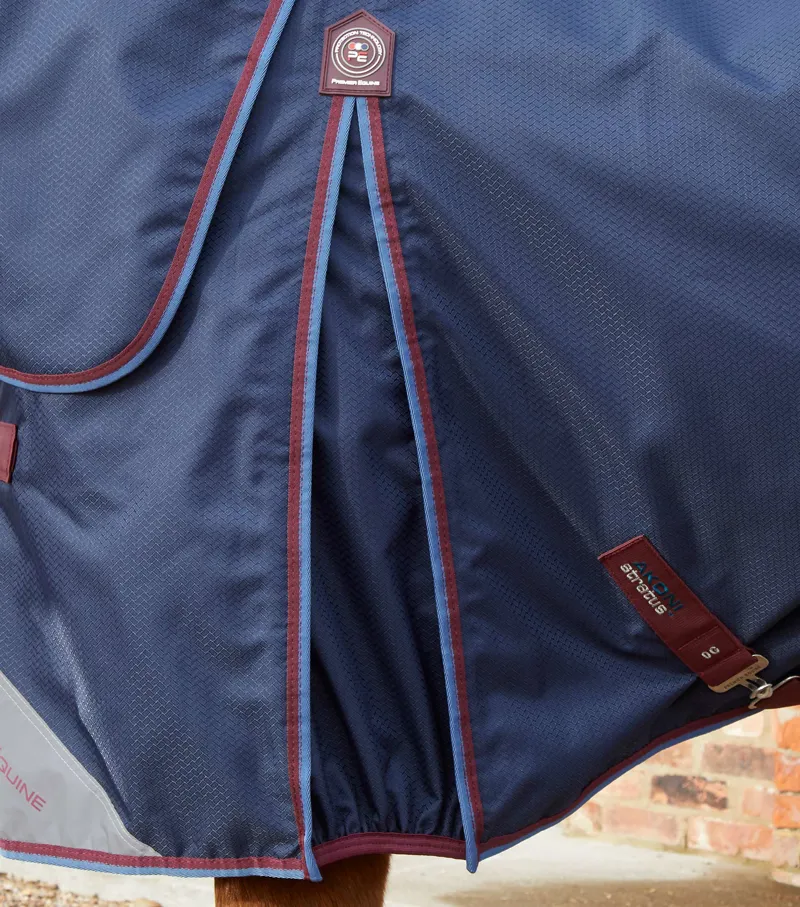 Premier Equine Akoni 0g Turnout With Classic Neck Cover Navy 3 Premier Equine Akoni 0g Turnout With Classic Neck Cover Navy - Image 3