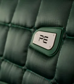 Premier Equine Alberta CC Satin Dressage Square Olive 7 Premier Equine Alberta CC Satin Dressage Square Olive -PREMIER EQUINE Alberta Dressage Saddle Pad Green 4