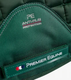 Premier Equine Alberta CC Satin Dressage Square Olive 8 Premier Equine Alberta CC Satin Dressage Square Olive -PREMIER EQUINE Alberta Dressage Saddle Pad Green 5