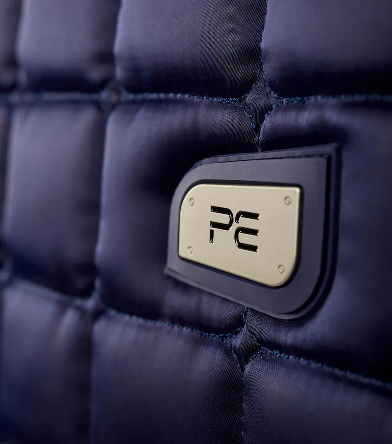 Premier Equine Alberta CC Satin Dressage Square Navy 3 Premier Equine Alberta CC Satin Dressage Square Navy - Image 3