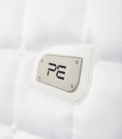 Premier Equine Alberta CC Satin Dressage Square White -PREMIER EQUINE Alberta Dressage Saddle Pad White 4