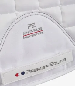 Premier Equine Alberta CC Satin Dressage Square White -PREMIER EQUINE Alberta Dressage Saddle Pad White 5