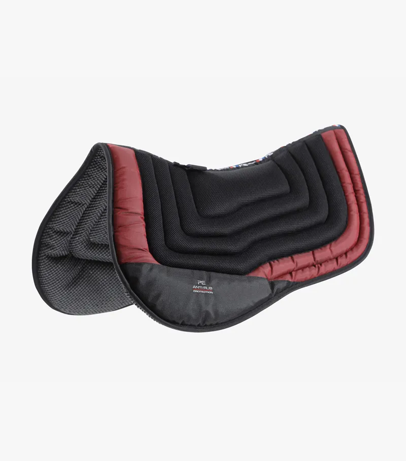 Premier Equine Anti-Slip Airflow Shockproof Racing/Training Half Pad Red/Black 1 Premier Equine Anti-Slip Airflow Shockproof Racing/Training Half Pad Red/Black