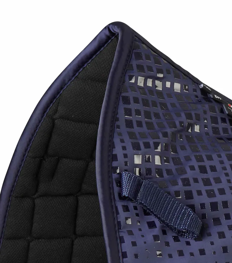 Premier Equine Armada Close Contact Satin Dressage Square Navy 3 Premier Equine Armada Close Contact Satin Dressage Square Navy - Image 3