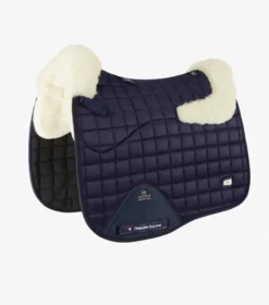 Premier Equine Atlantis CC Satin Wool Dressage Square Navy/Natural Wool