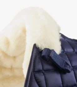 Premier Equine Atlantis CC Satin Wool Dressage Square Navy/Natural Wool -PREMIER EQUINE Atlantis Dressage Saddle Pad Navy 3