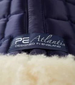 Premier Equine Atlantis CC Satin Wool Dressage Square Navy/Natural Wool -PREMIER EQUINE Atlantis Dressage Saddle Pad Navy 6