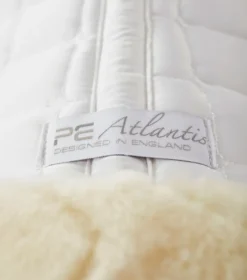 Premier Equine Atlantis CC Satin Wool GP/Jump Square White/Natural Wool -PREMIER EQUINE Atlantis GP Jump Saddle Pad White 6