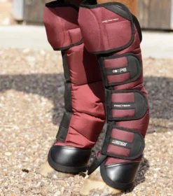Premier Equine Ballistic Knee Pro-Tech Horse Travel Boots Burgundy
