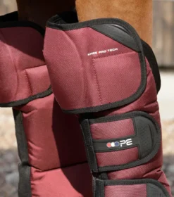 Premier Equine Ballistic Knee Pro-Tech Horse Travel Boots Burgundy -PREMIER EQUINE Ballistic Knee Pro Tech Travel Boots Burgundy 3