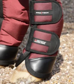 Premier Equine Ballistic Knee Pro-Tech Horse Travel Boots Burgundy -PREMIER EQUINE Ballistic Knee Pro Tech Travel Boots Burgundy 4