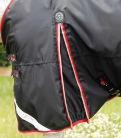 Premier Equine Buster 100g Turnout Rug With Snug-Fit Neck Cover Black -PREMIER EQUINE Buster 100 Turnout Rug Black 4