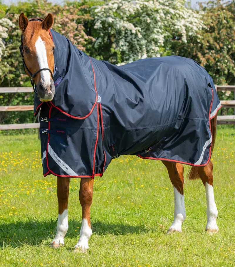 Premier Equine Buster 250g Turnout Rug With Classic Neck Cover Navy 1 Premier Equine Buster 250g Turnout Rug With Classic Neck Cover Navy