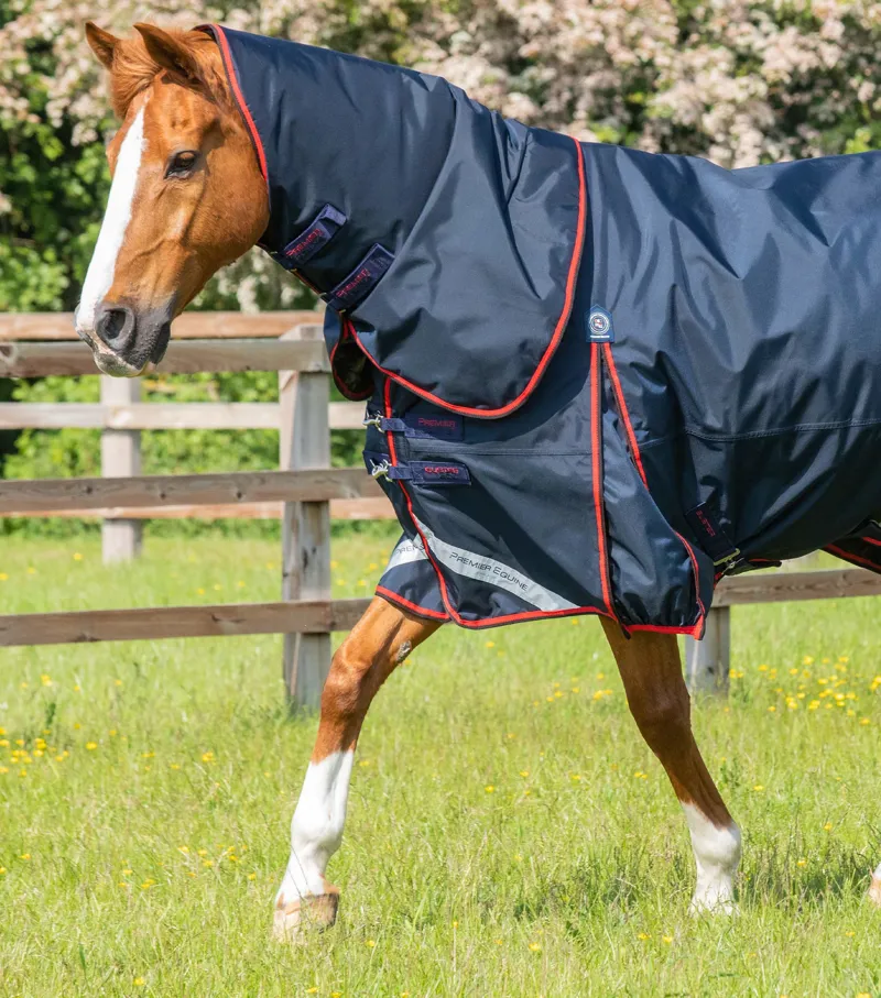Premier Equine Buster 250g Turnout Rug With Classic Neck Cover Navy 2 Premier Equine Buster 250g Turnout Rug With Classic Neck Cover Navy - Image 2