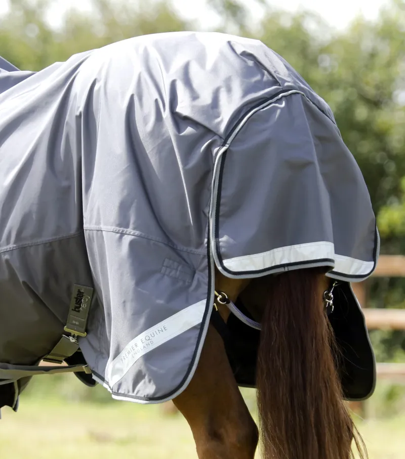 Premier Equine Buster Hardy 0g Half Neck Turnout Rug Grey 6 Premier Equine Buster Hardy 0g Half Neck Turnout Rug Grey - Image 6