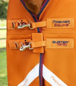 Premier Equine Buster Hardy 200g Half Neck Turnout Rug Orange -PREMIER EQUINE Buster Hardy Burnt Orange 3