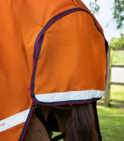 Premier Equine Buster Hardy 200g Half Neck Turnout Rug Orange -PREMIER EQUINE Buster Hardy Burnt Orange 6
