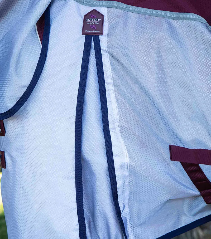 Premier Equine Buster Stay-Dry Super Lite Fly Rug With Surcingles Wine 4 Premier Equine Buster Stay-Dry Super Lite Fly Rug With Surcingles Wine - Image 4