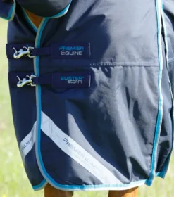 Premier Equine Buster Storm 100g Combo Turnout Rug With Snug-Fit Neck Navy -PREMIER EQUINE Buster Storm 100 Turnout Rug Navy 3