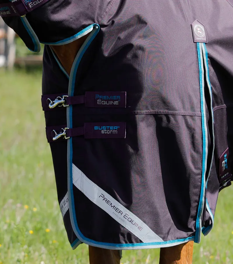 Premier Equine Buster Storm 100g Combo Turnout Rug With Snug-Fit Neck Purple 3 Premier Equine Buster Storm 100g Combo Turnout Rug With Snug-Fit Neck Purple - Image 3