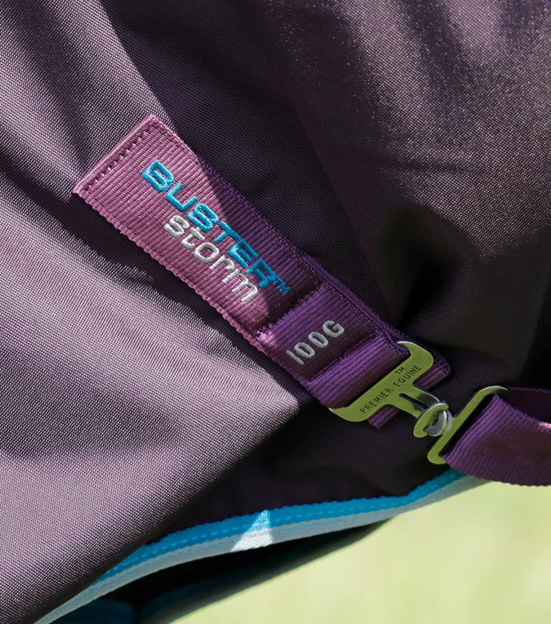 Premier Equine Buster Storm 100g Combo Turnout Rug With Snug-Fit Neck Purple 5 Premier Equine Buster Storm 100g Combo Turnout Rug With Snug-Fit Neck Purple - Image 5