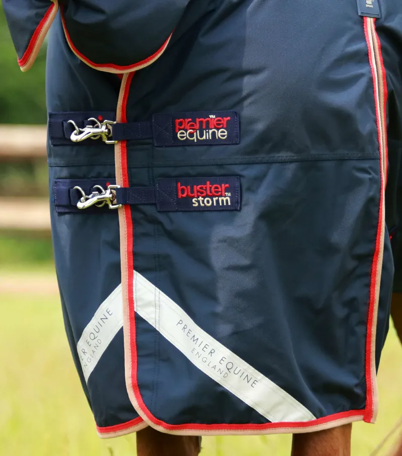 Premier Equine Buster Storm 200g Combo Turnout Rug With Snug-Fit Neck Navy 3 Premier Equine Buster Storm 200g Combo Turnout Rug With Snug-Fit Neck Navy - Image 3