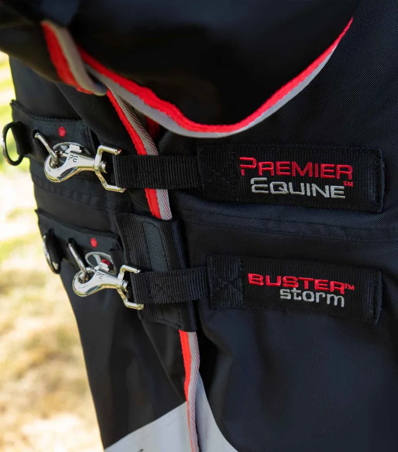 Premier Equine Buster Storm 400g Combo Turnout Rug With Snug-Fit Neck Black 4 Premier Equine Buster Storm 400g Combo Turnout Rug With Snug-Fit Neck Black - Image 4