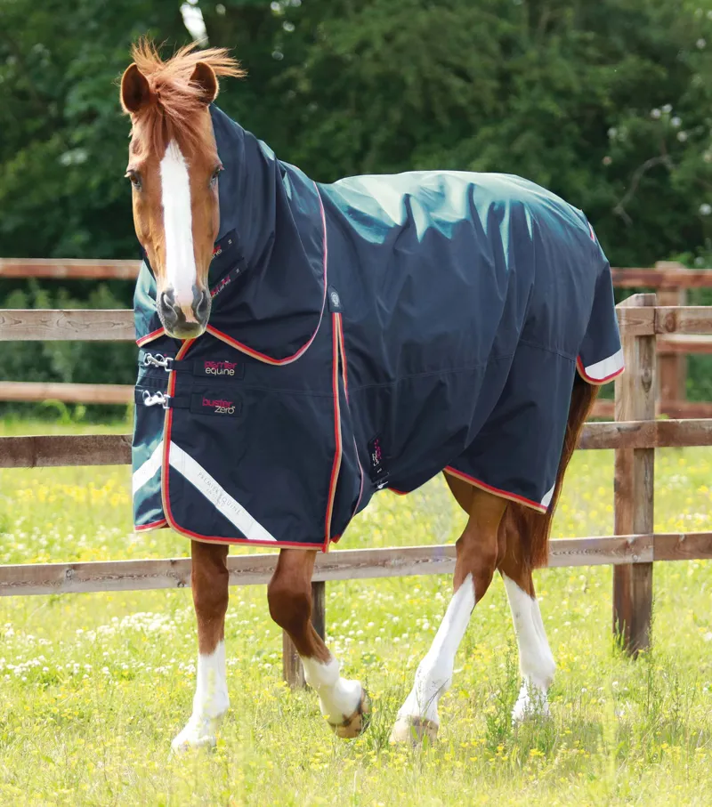 Premier Equine Buster Zero Turnout Rug With Classic Neck Cover Navy 1 Premier Equine Buster Zero Turnout Rug With Classic Neck Cover Navy