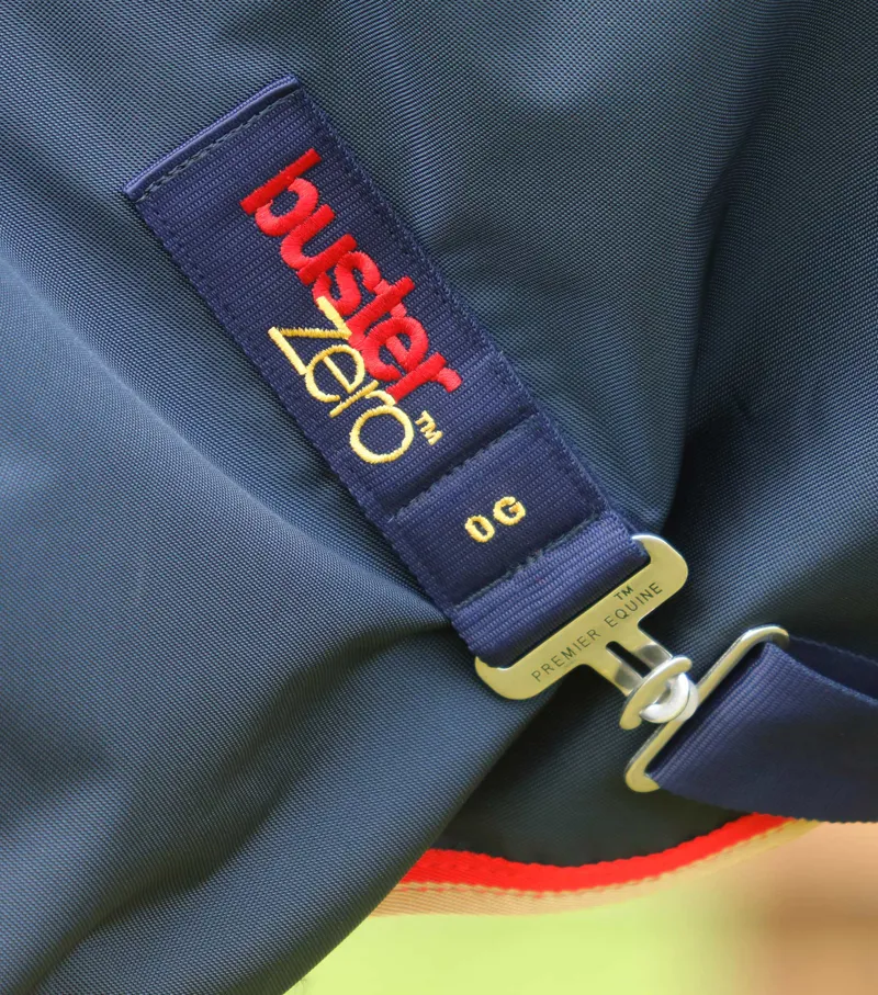 Premier Equine Buster Zero Turnout Rug With Classic Neck Cover Navy 5 Premier Equine Buster Zero Turnout Rug With Classic Neck Cover Navy - Image 5