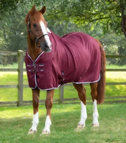 Premier Equine Buster Waffle Horse Cooler Rug Burgundy