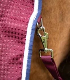 Premier Equine Buster Waffle Horse Cooler Rug Burgundy -PREMIER EQUINE Buster waffle cooler burgundy 6