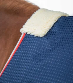 Premier Equine Buster Waffle Horse Cooler Rug Navy -PREMIER EQUINE Buster waffle cooler navy 3